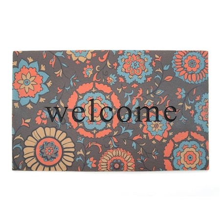 Stephan Roberts Home Stephan Roberts Home 30N-18RM58-06 18 x 30 in. Recycled Rubber Doormat - Medallion 30N-18RM58-06